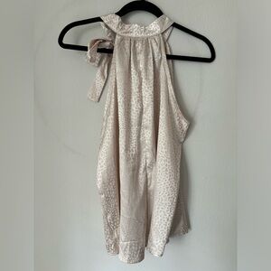 Satin High Neck Blouse Size L